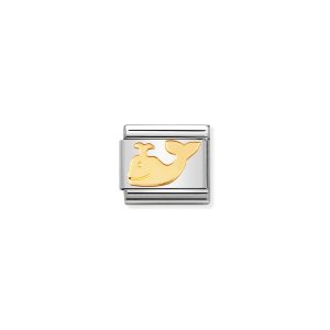 Nomination Classic Whale Charm 18CT GOLD ON S/S