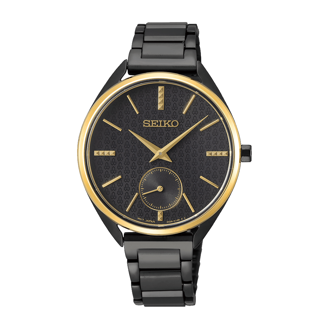 SEIKO LADIES SS BLACK DIAL 50TH ANN WATCH