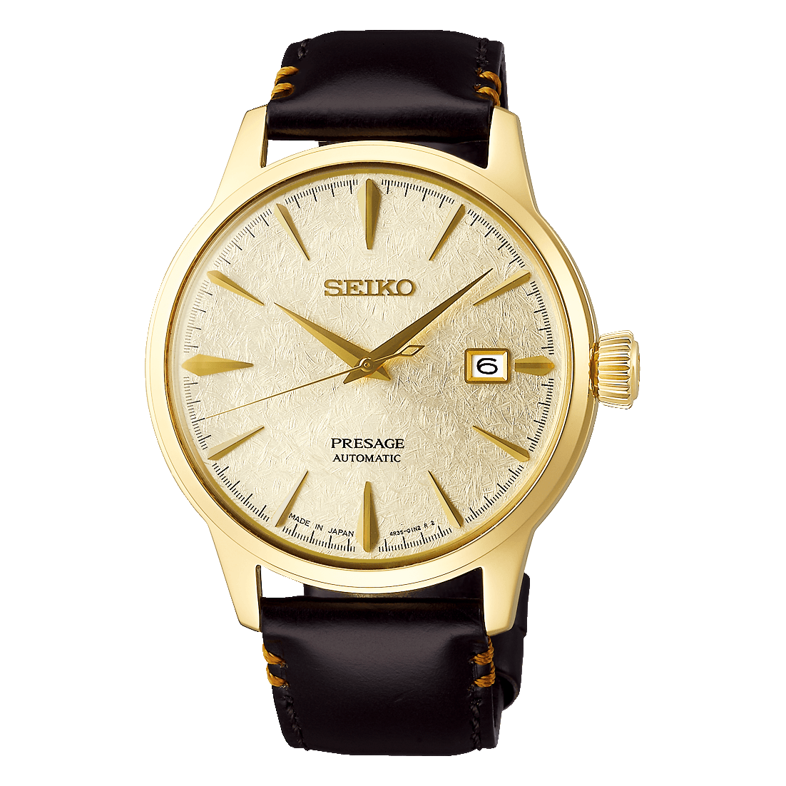 SEIKO PRESAGE COCKTAIL AUTOMATIC GENTS GOLD TONE DRESS WATCH