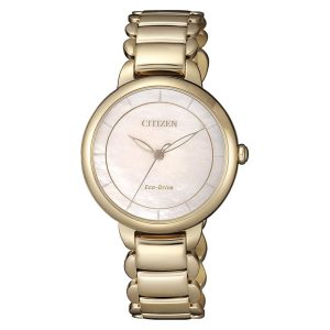 Citizen L EM0673-83D Eco-Drive Mother Of Pearl Dial Rose Gold Stainless Steel Strap