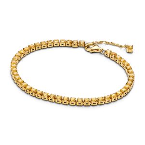 PANDORA Sparkling Yellow Tennis Bracelet 14K